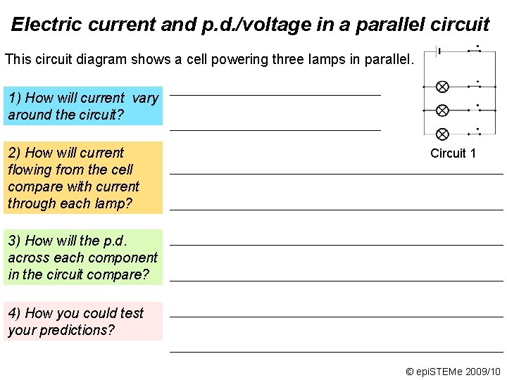 Series Parallel Test Lamp Circuit Diagram