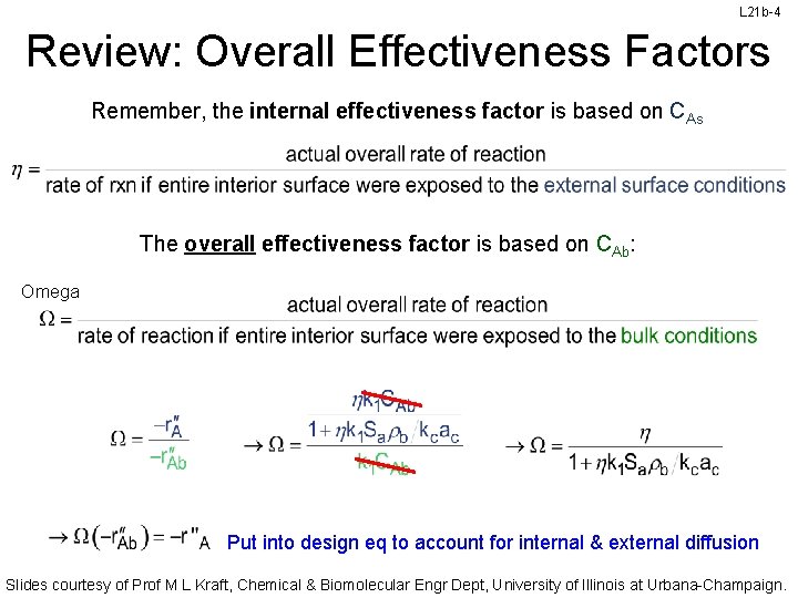 L 21 b-4 Review: Overall Effectiveness Factors Remember, the internal effectiveness factor is based