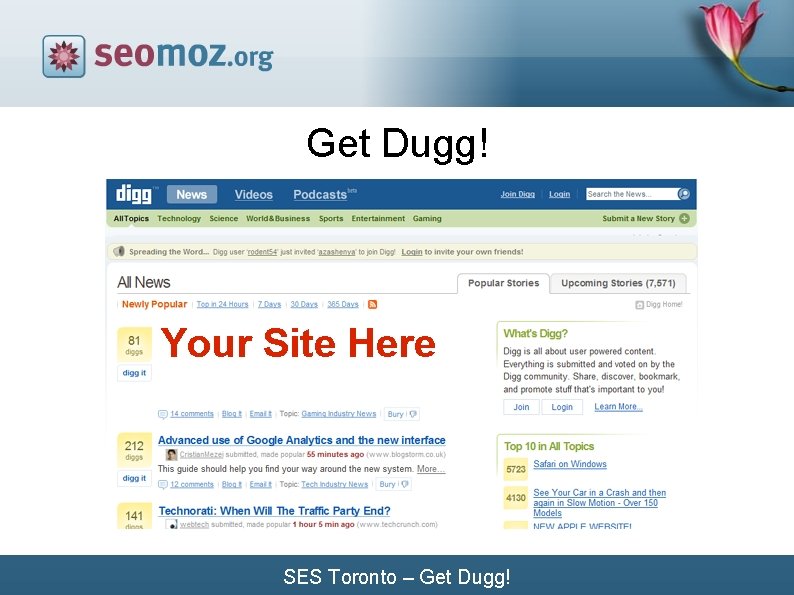 Get Dugg! Your Site Here SES Toronto – Get Dugg! 