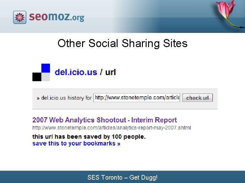 Other Social Sharing Sites SES Toronto – Get Dugg! 