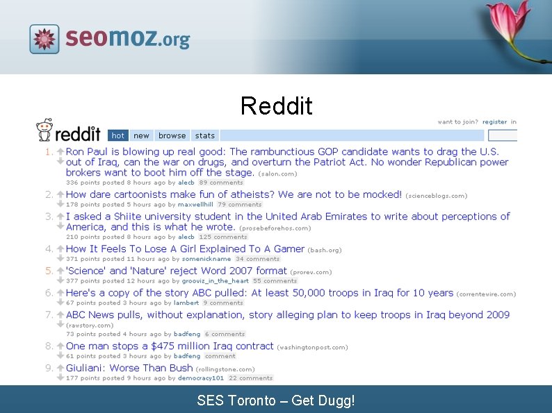 Reddit SES Toronto – Get Dugg! 