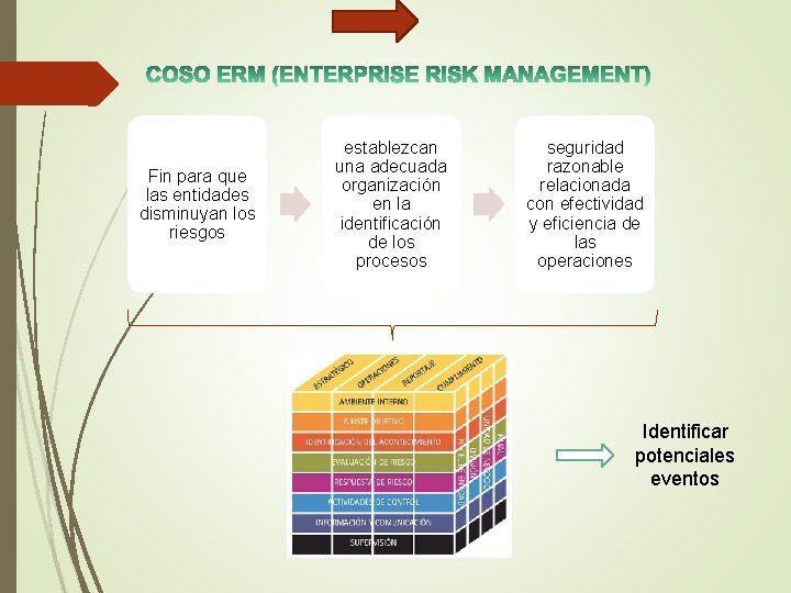 Fin para que las entidades disminuyan los riesgos establezcan una adecuada organización en la