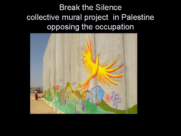 Break the Silence collective mural project in Palestine opposing the occupation 