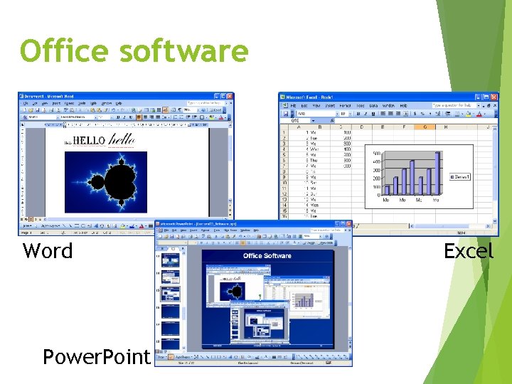 Office software Word Power. Point Excel 