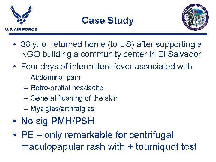 Case Study • 38 y. o. returned home (to US) after supporting a NGO Case Study • 38 y. o. returned home (to US) after supporting a NGO