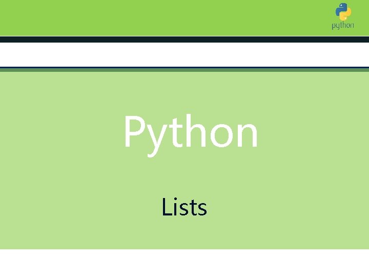 Introduction to Python Lists 