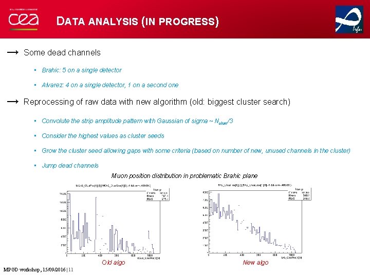 DATA ANALYSIS (IN PROGRESS) → Some dead channels • Brahic: 5 on a single