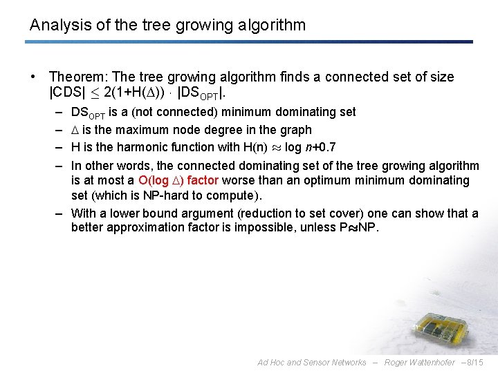 Clustering Chapter 8 Ad Hoc and Sensor Networks