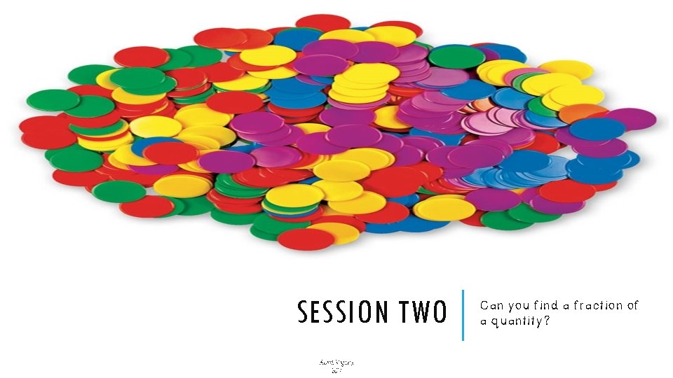 SESSION TWO Alice Vigors 2017 Can you find a fraction of a quantity? SESSION TWO Alice Vigors 2017 Can you find a fraction of a quantity?