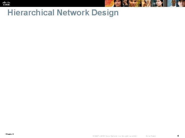 Hierarchical Network Design Chapter 2 © 2007 – 2016, Cisco Systems, Inc. All rights
