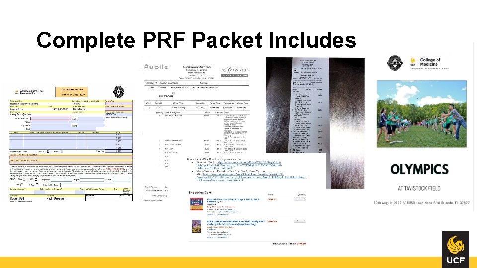 Complete PRF Packet Includes Complete PRF Packet Includes