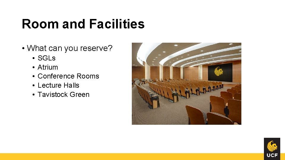 Room and Facilities • What can you reserve? • • • SGLs Atrium Conference Room and Facilities • What can you reserve? • • • SGLs Atrium Conference