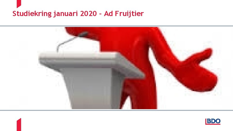 Studiekring januari 2020 – Ad Fruijtier 