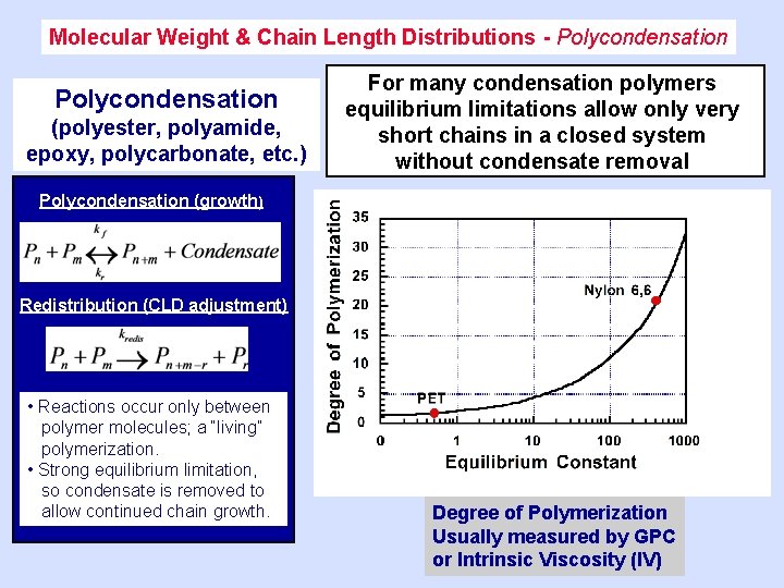 Molecular Weight & Chain Length Distributions - Polycondensation (polyester, polyamide, epoxy, polycarbonate, etc. )