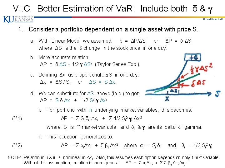 VI. C. Better Estimation of Va. R: Include both δ & © Paul Koch