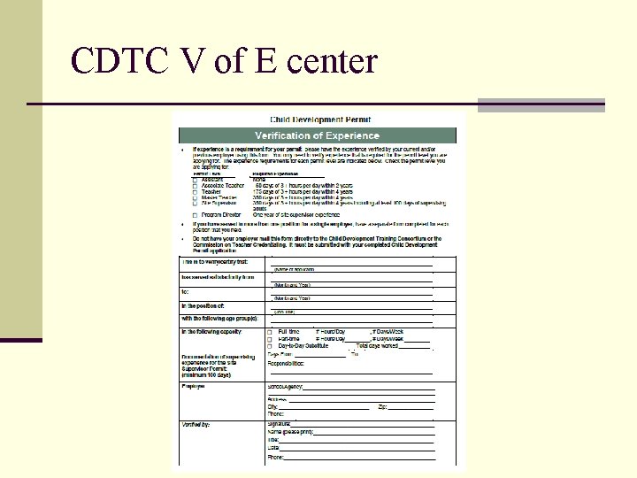 CDTC V of E center 