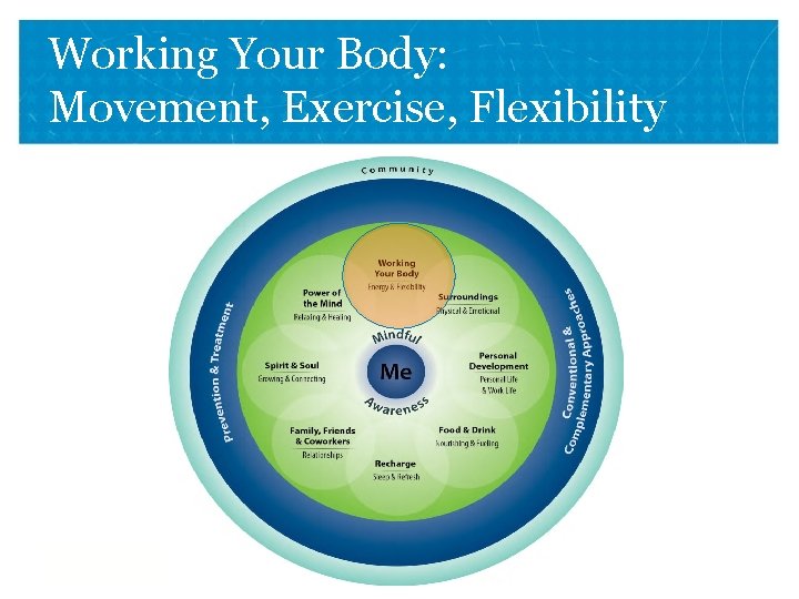 Working Your Body: Movement, Exercise, Flexibility VETERANS HEALTH ADMINISTRATION 