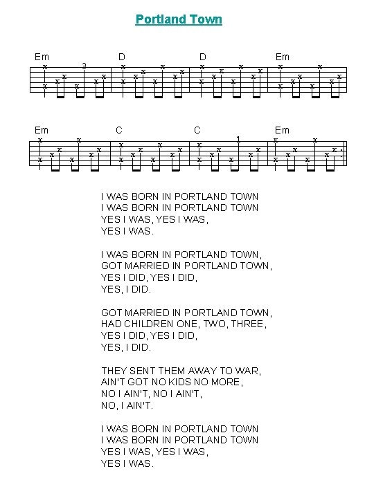 Portland Town Em x x D 3 x x x C x x x Portland Town Em x x D 3 x x x C x x x