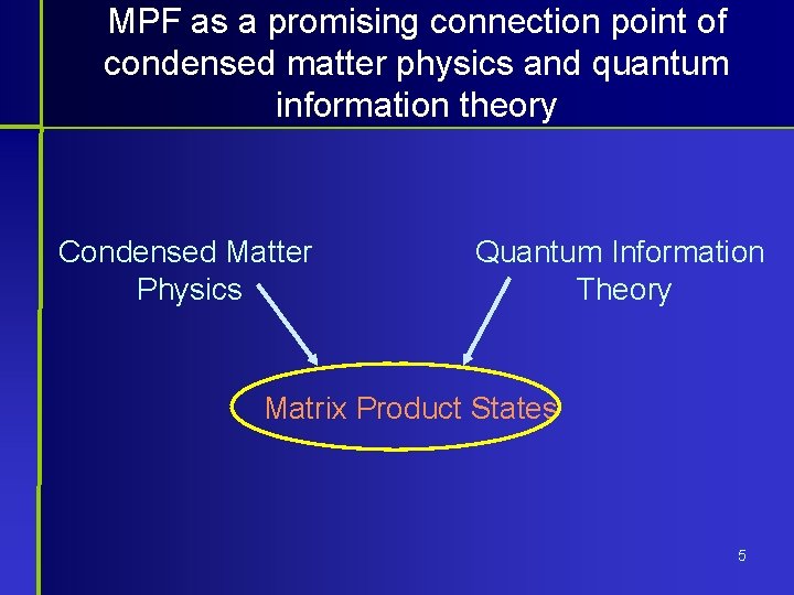 MPF as a promising connection point of condensed matter physics and quantum information theory