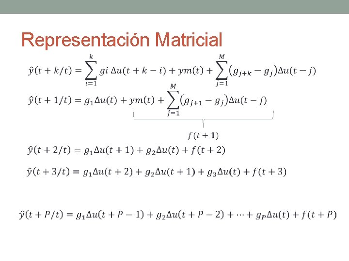 Representación Matricial 