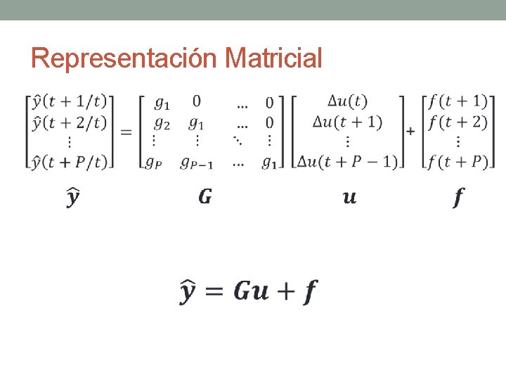 Representación Matricial 