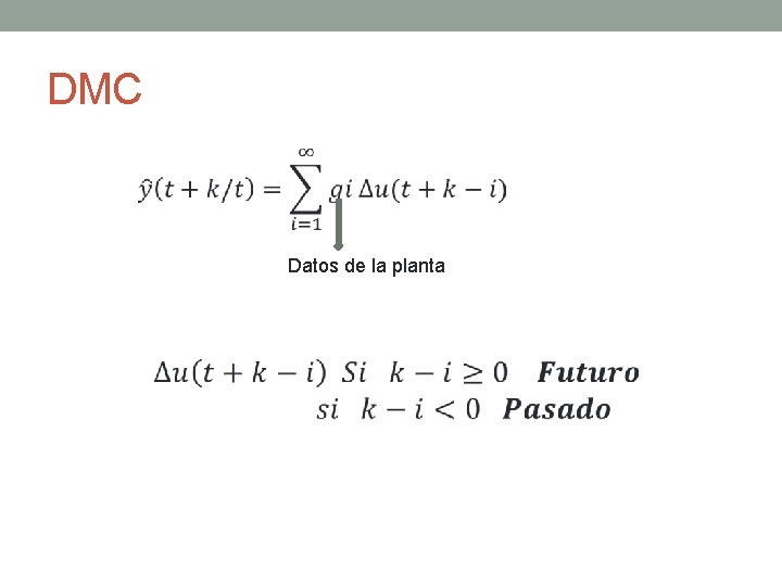 DMC Datos de la planta 