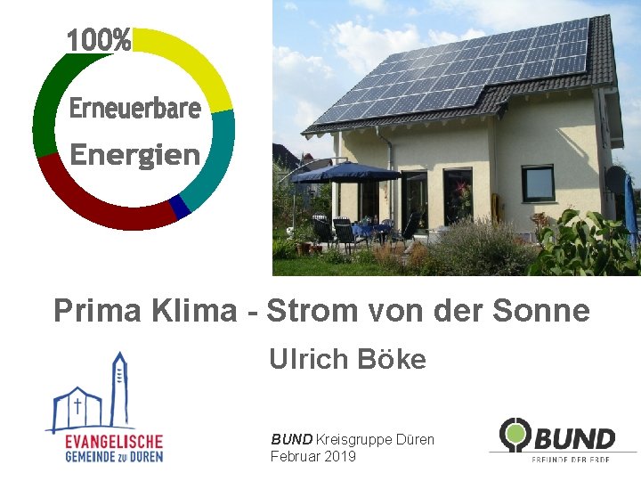 Prima Klima - Strom von der Sonne Ulrich Böke S. 1 BUND Kreisgruppe Düren