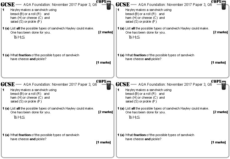 AQA Foundation: November 2017 Paper 3, Q 6 1 AQA Foundation: November 2017 Paper AQA Foundation: November 2017 Paper 3, Q 6 1 AQA Foundation: November 2017 Paper