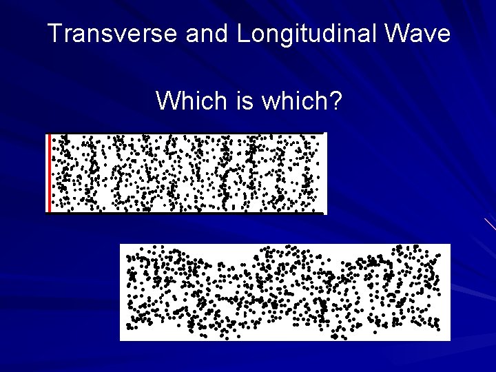 Transverse and Longitudinal Wave Which is which? 