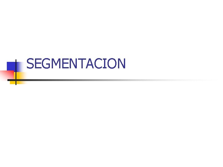 SEGMENTACION 