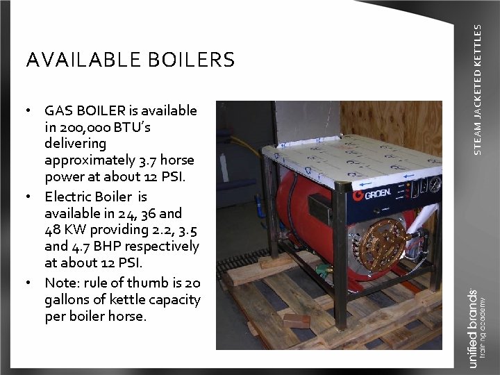  • GAS BOILER is available in 200, 000 BTU’s delivering approximately 3. 7