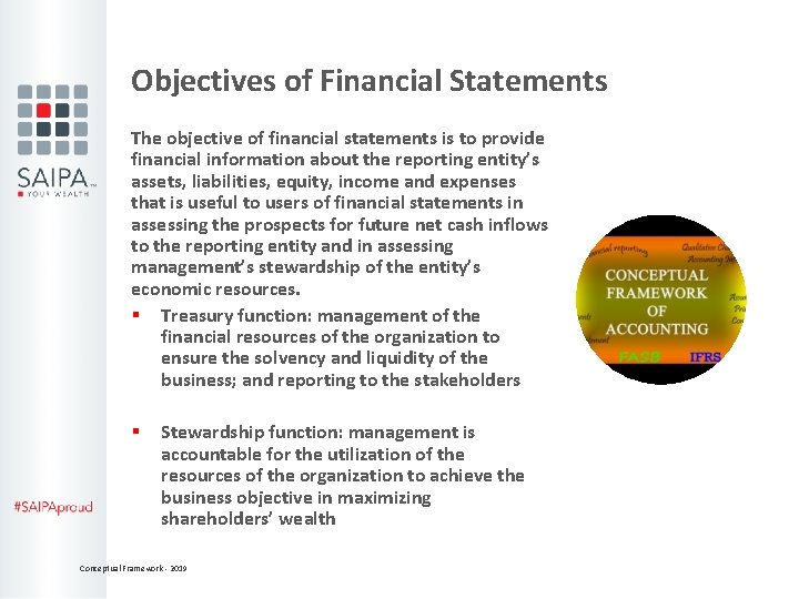 Objectives of Financial Statements The objective of financial statements is to provide financial information