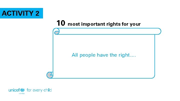 ACTIVITY 2 10 most important rights for your society All people have the right….