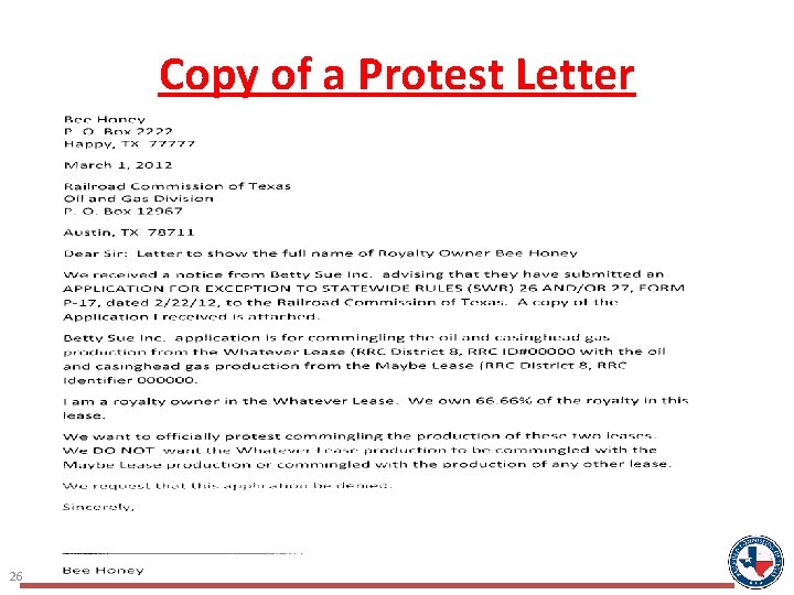 Copy of a Protest Letter 26 Copy of a Protest Letter 26