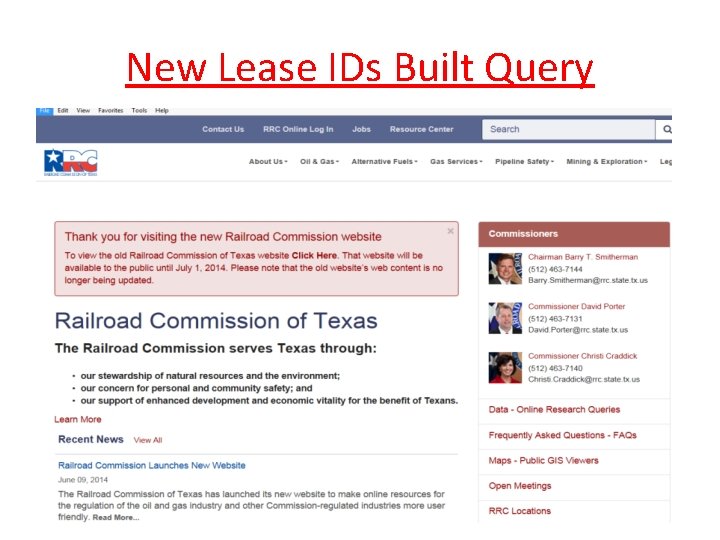 New Lease IDs Built Query New Lease IDs Built Query