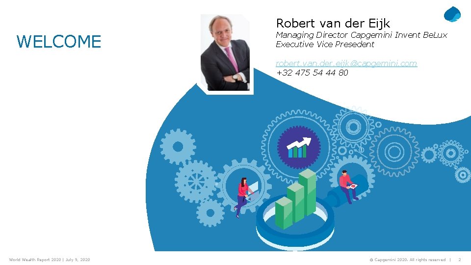 Robert van der Eijk WELCOME Managing Director Capgemini Invent Be. Lux Executive Vice Presedent