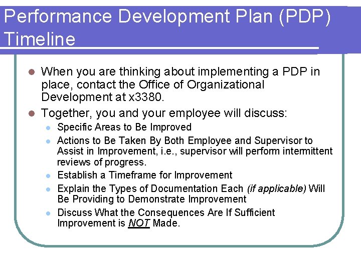 Effectively Implementing a Performance Development Plan for Underperformers