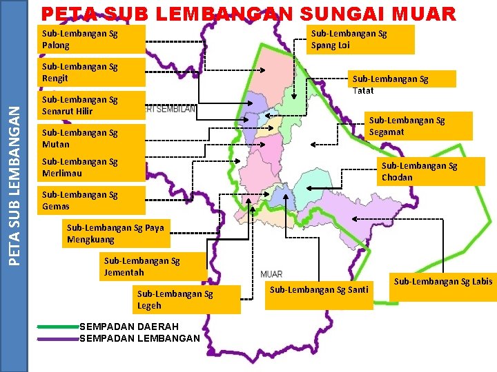 PETA SUB LEMBANGAN SUNGAI MUAR Sub-Lembangan Sg Palong Sub-Lembangan Sg Spang Loi PETA SUB