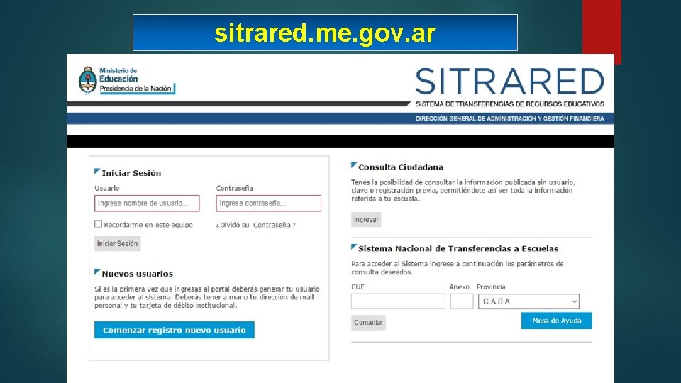 sitrared. me. gov. ar 