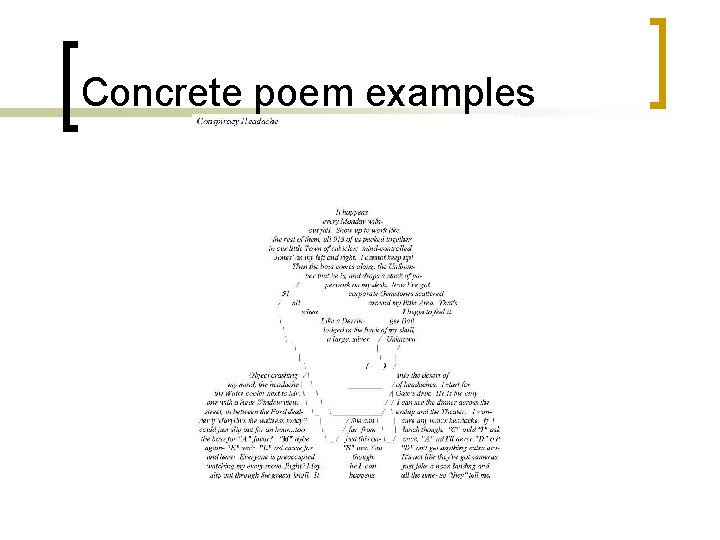 Concrete poem examples 