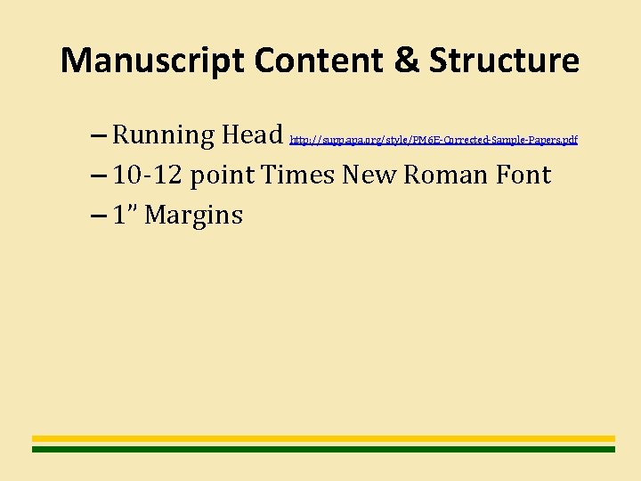 Manuscript Content & Structure – Running Head – 10 -12 point Times New Roman