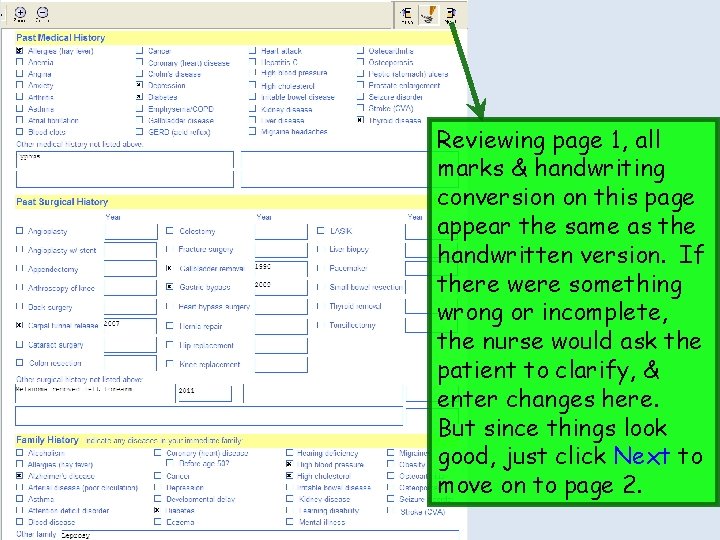 Reviewing page 1, all marks & handwriting conversion on this page appear the same