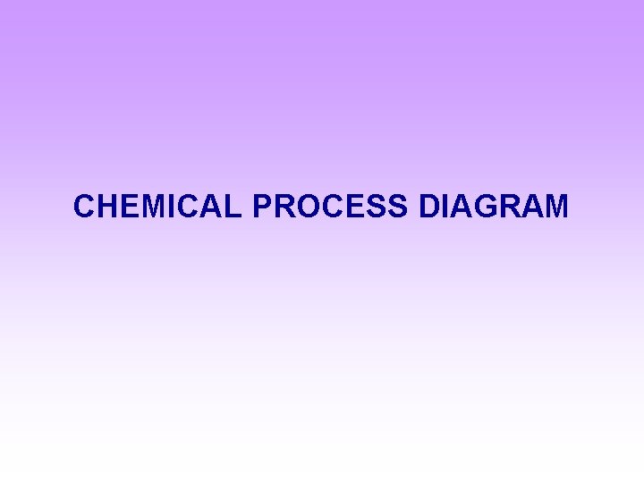 CHEMICAL PROCESS DIAGRAM 
