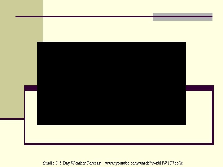Studio C 5 Day Weather Forecast: www. youtube. com/watch? v=zb. HW 1 T 7