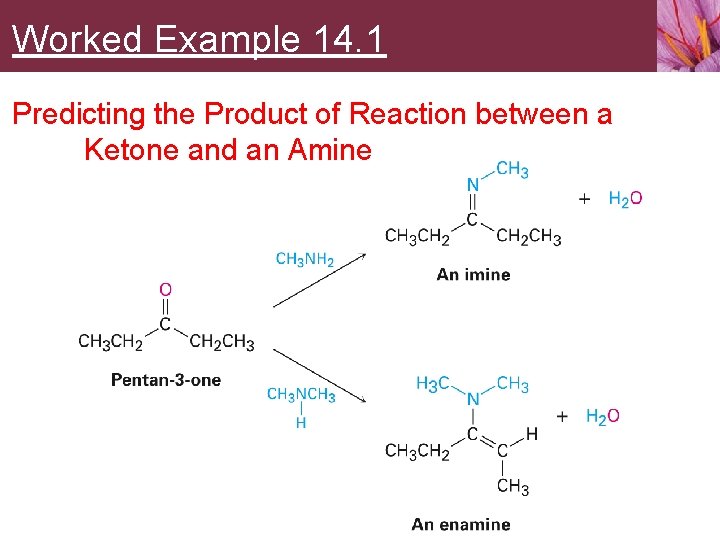 Worked Example 14. 1 Predicting the Product of Reaction between a Ketone and an