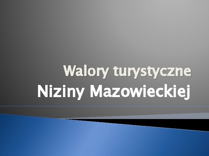 Walory turystyczne Niziny Mazowieckiej 