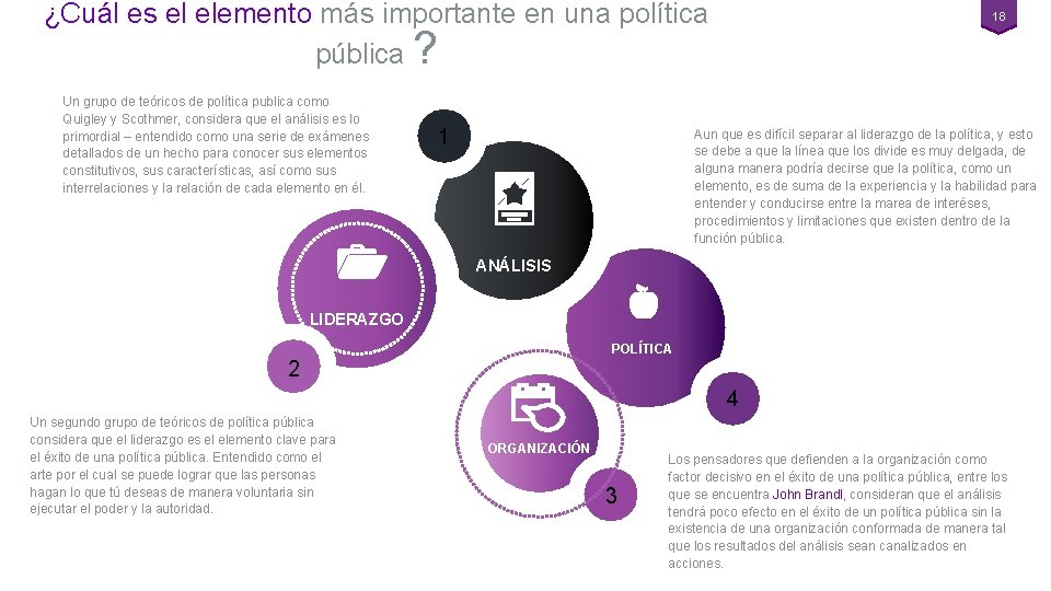 ¿Cuál es el elemento más importante en una política pública ? Un grupo de