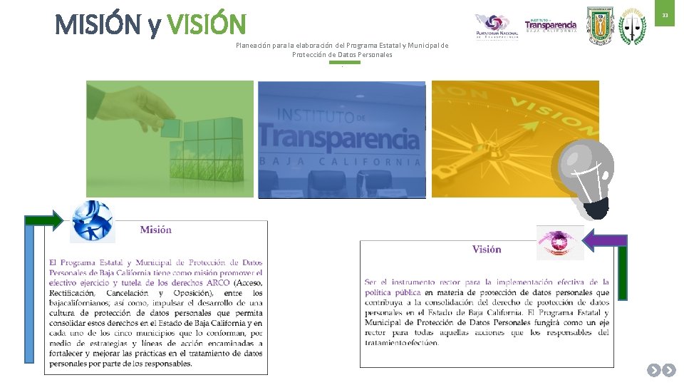 MISIÓN y VISIÓN Planeación para la elaboración del Programa Estatal y Municipal de Protección