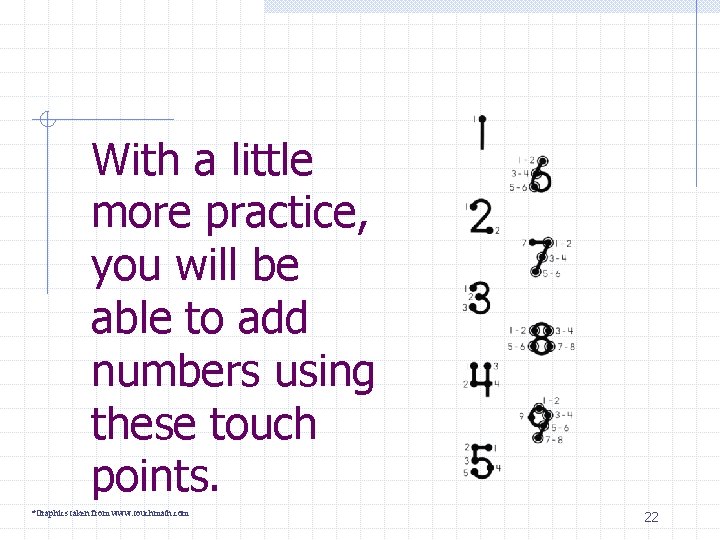 With a little more practice, you will be able to add numbers using these