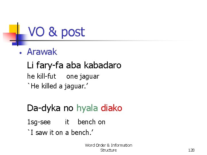 VO & post • Arawak Li fary fa aba kabadaro he kill fut one VO & post • Arawak Li fary fa aba kabadaro he kill fut one